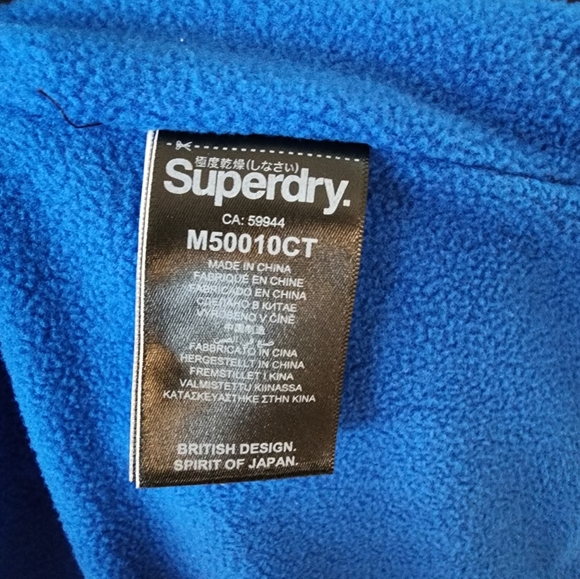 Guc 2xl mens blue & white superdry original engineered windattacker windbreaker - Picture 6 of 7